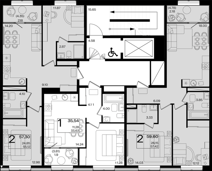 19 м², 1-комнатная квартира 1 500 000 ₽ - изображение 58