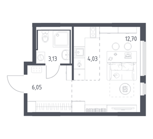 Квартира 25,9 м², студия - изображение 1