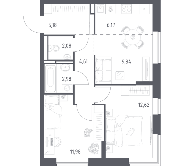 65,8 м², 3-комнатная квартира 8 607 948 ₽ - изображение 28