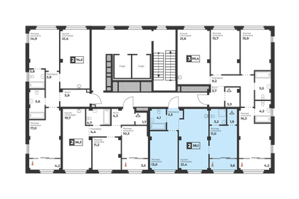 Квартира 58,1 м², 2-комнатная - изображение 2