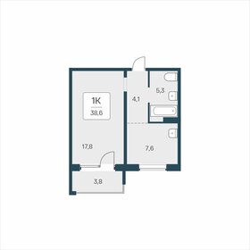 Квартира 38,6 м², 1-комнатная - изображение 1