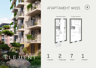 Квартира 38,5 м², 1-комнатные - изображение 1