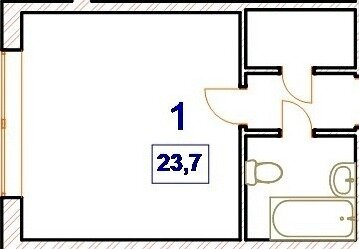 Квартира 23,7 м², студия - изображение 5