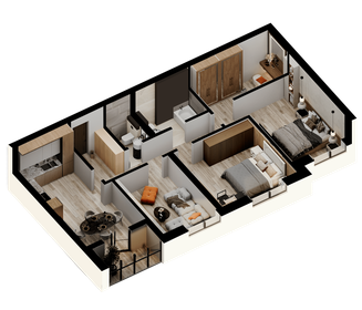 Квартира 91,4 м², 3-комнатные - изображение 1