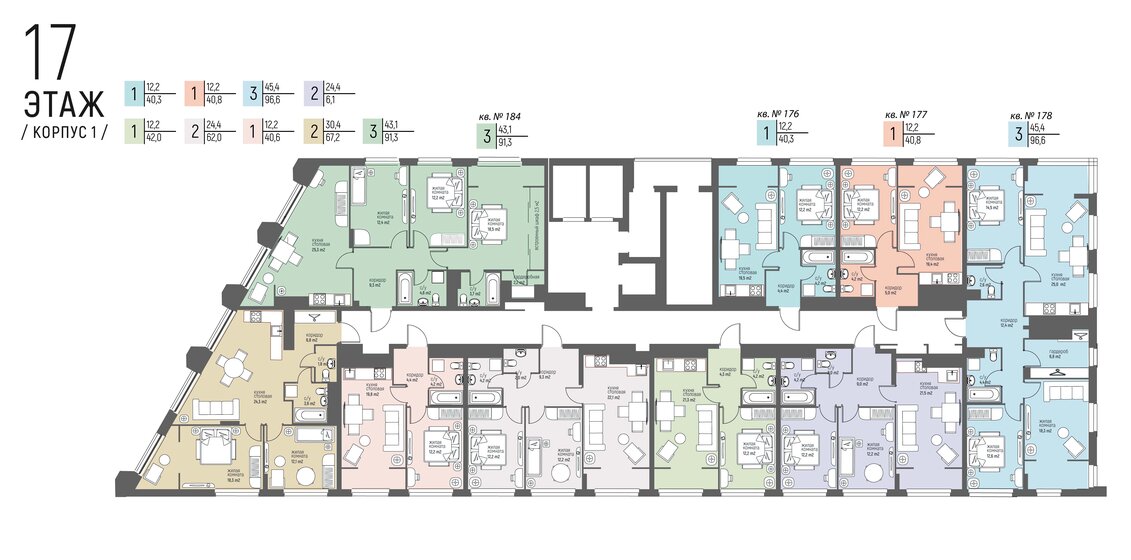 61,1 м², 2-комнатная квартира 15 122 250 ₽ - изображение 4