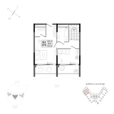 Квартира 121,6 м², 1-комнатные - изображение 4