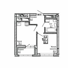 Квартира 28,3 м², 1-комнатная - изображение 2