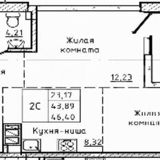 Квартира 46,6 м², 2-комнатная - изображение 4