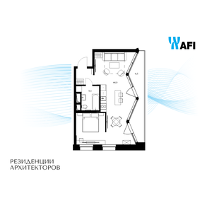 Квартира 58,6 м², 2-комнатные - изображение 1