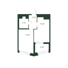 Квартира 45,4 м², 1-комнатная - изображение 3