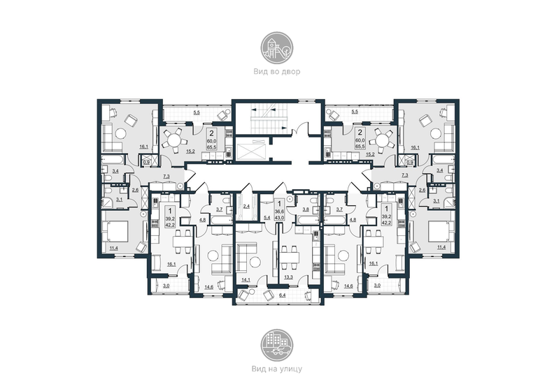 37,1 м², 1-комнатная квартира 5 387 200 ₽ - изображение 61