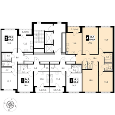 Квартира 109,1 м², 4-комнатная - изображение 2