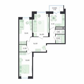 Квартира 77,8 м², 3-комнатная - изображение 1