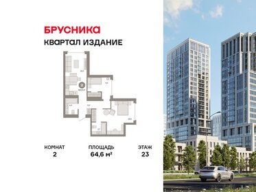 Квартира 64,6 м², 2-комнатная - изображение 1