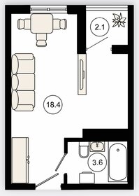 Квартира 24,2 м², студия - изображение 1