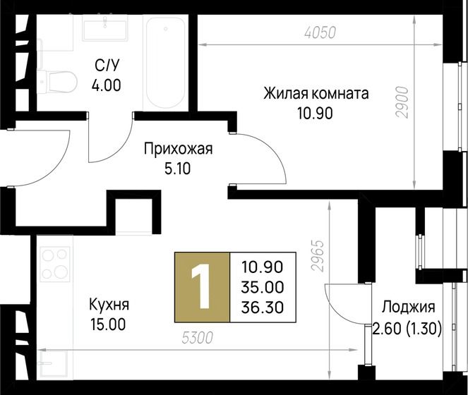 33,4 м², апартаменты-студия 12 500 000 ₽ - изображение 76