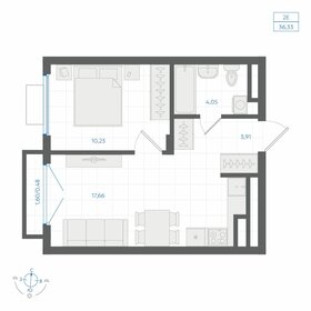 Квартира 36,3 м², 1-комнатная - изображение 1