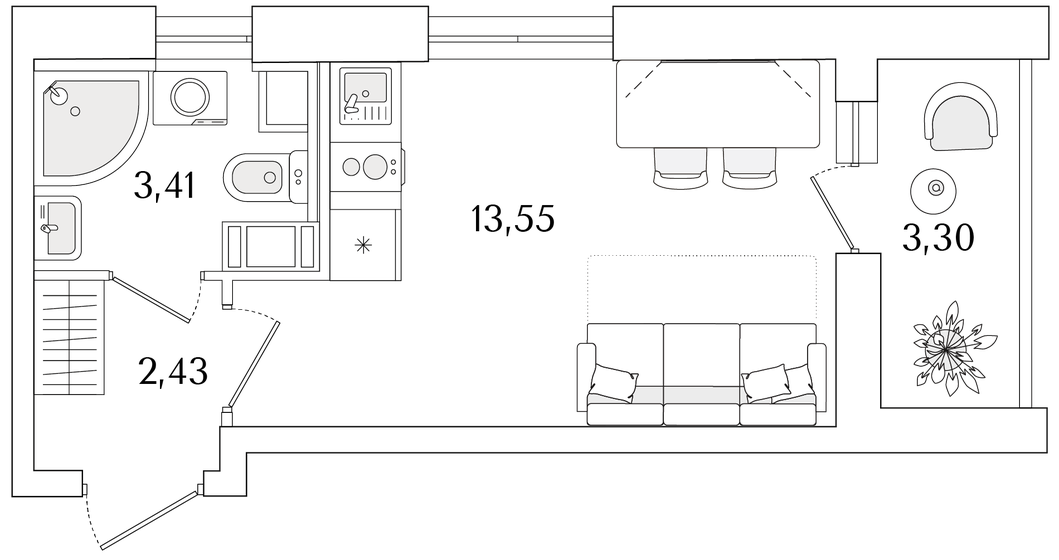 24,9 м², квартира-студия 5 700 000 ₽ - изображение 78