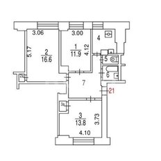 Квартира 65 м², 3-комнатная - изображение 2
