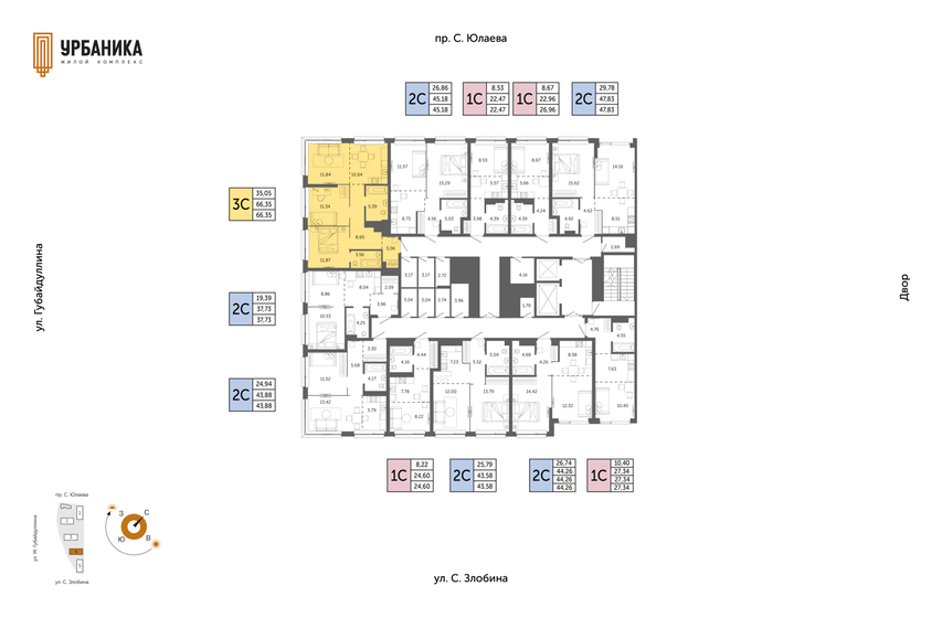 87,7 м², 3-комнатная квартира 11 299 000 ₽ - изображение 69