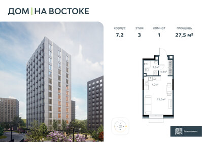 Квартира 27,5 м², 1-комнатная - изображение 1