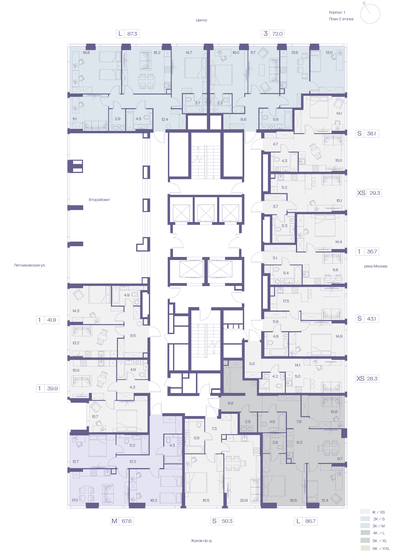 96,2 м², 3-комнатные апартаменты 84 496 000 ₽ - изображение 106
