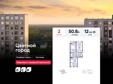 Квартира 50,8 м², 2-комнатная - изображение 1