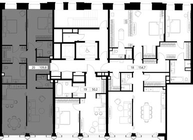 Квартира 109,8 м², 2-комнатная - изображение 3