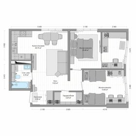 Квартира 78,5 м², 3-комнатная - изображение 1