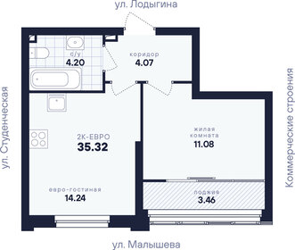 Квартира 35,3 м², 1-комнатная - изображение 3