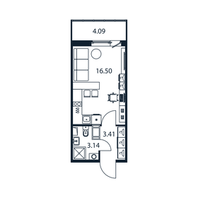 Квартира 22,7 м², студия - изображение 1