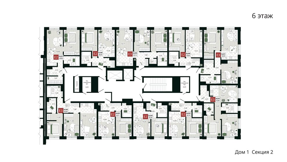 49,7 м², 2-комнатная квартира 6 310 630 ₽ - изображение 29