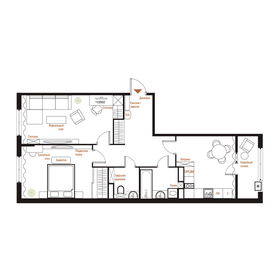 Квартира 68,4 м², 2-комнатная - изображение 2