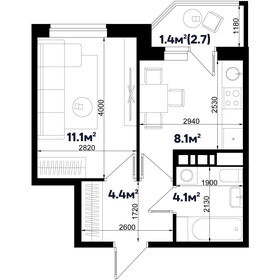 Квартира 29,1 м², 1-комнатная - изображение 1