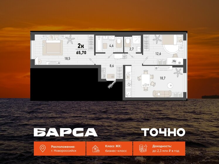 97,3 м², 2-комнатная квартира 14 108 500 ₽ - изображение 97