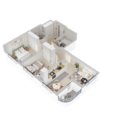 Квартира 57,3 м², 2-комнатная - изображение 5