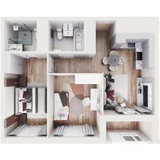 Квартира 56,6 м², 2-комнатная - изображение 2