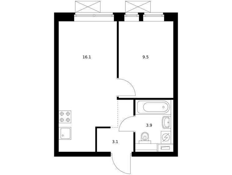 30,9 м², квартира-студия 11 500 000 ₽ - изображение 101