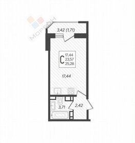 Квартира 21,5 м², студия - изображение 1