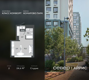 Квартира 24,6 м², студия - изображение 1