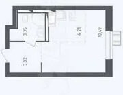 Квартира 22 м², студия - изображение 1