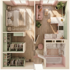 Квартира 35,7 м², 1-комнатная - изображение 3