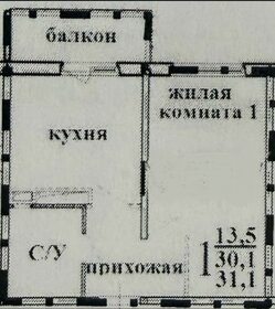 Квартира 30 м², 1-комнатная - изображение 1