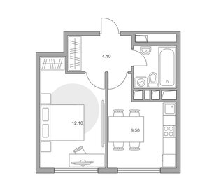 Квартира 29 м², 1-комнатная - изображение 3