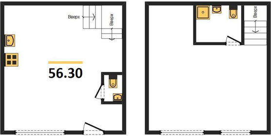Квартира 56,3 м², 2-комнатная - изображение 1