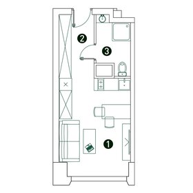 Квартира 26,4 м², студия - изображение 1