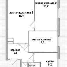 Квартира 52,2 м², 3-комнатная - изображение 1