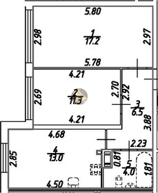 Квартира 52 м², 2-комнатная - изображение 1
