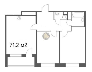 Квартира 71,2 м², 2-комнатная - изображение 1