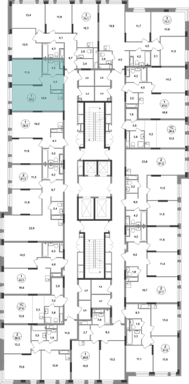 32,1 м², 1-комнатные апартаменты 9 300 000 ₽ - изображение 103